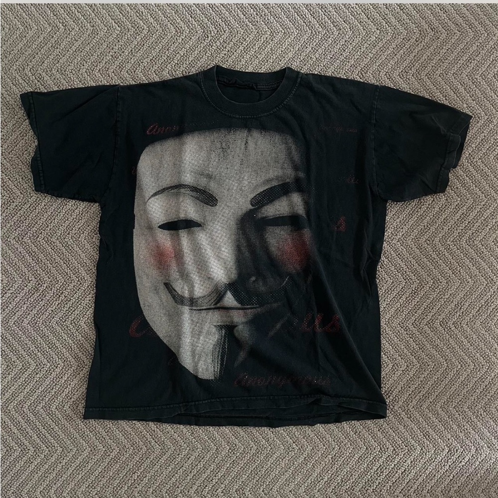 Anonymous Mask Black T-Shirt